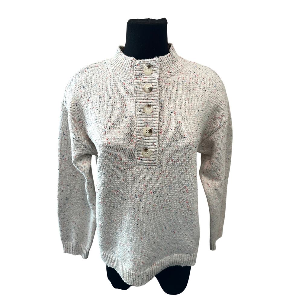 Andree By Unit | Speckled Button Front Mock Neck … - image 2